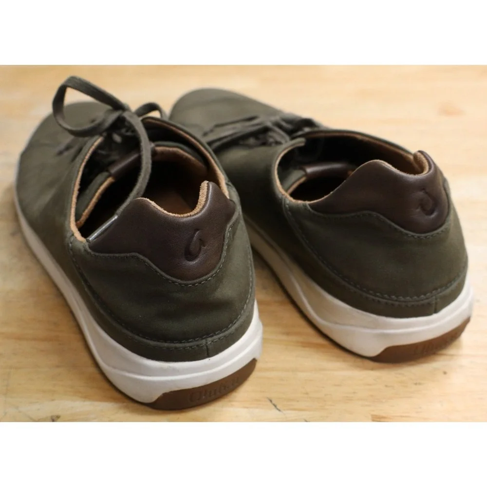 Olukai Men's Lae'ahi Li Fashion Sneaker Size 12‎ Green Convertible Slip On Heel